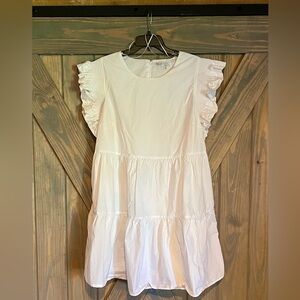English Factory White Ruffled Dress
